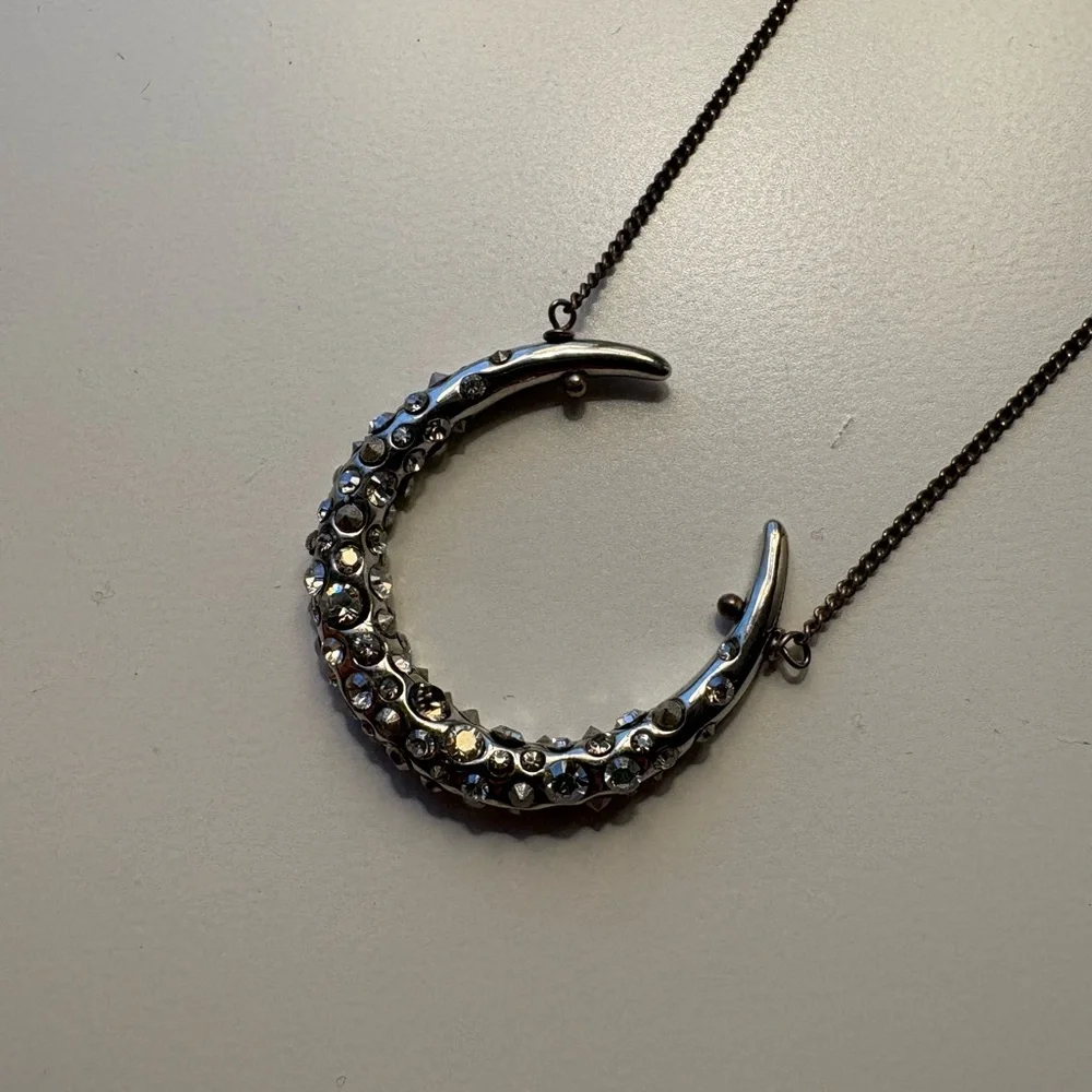 Alexis Bittar Crystal Encrusted Horseshoe Pendant Necklace - Picture 4 of 12